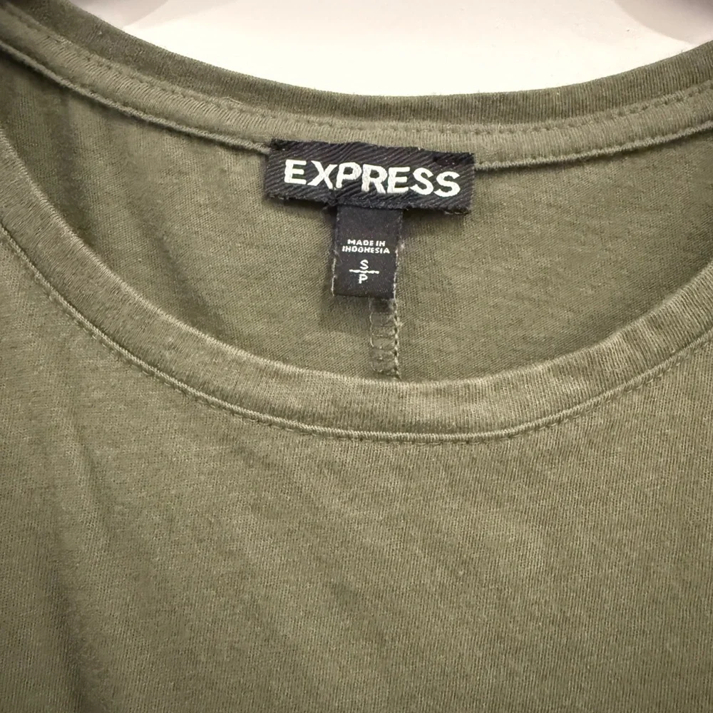 Express Olive Green Sleeveless Top with Lace-up Corset Babydoll, Woman’s small - Picture 2 of 4